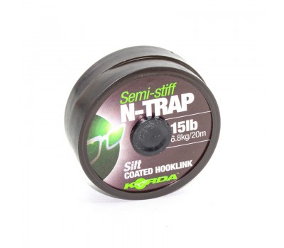 Поводковый материал KORDA N-Trap Semi-stiff 15lb Silt