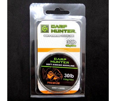 Поводковый материал CarpHunter PREMIUM 30lb (15кг) 10м (grey camo)