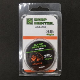 Поводковый материал в оплетке CarpHunter PREMIUM Skin Braid 25lb (12кг) 8м (brown)