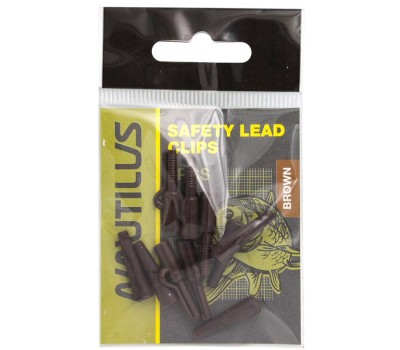 Клипса безопасная с конусом Nautilus Safety lead clips Brown