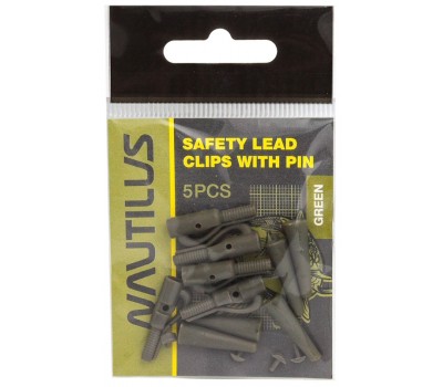 Клипса безопасная с конусом Nautilus Safety lead clips Green