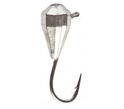 Мормышка Intech Ice Jig Капля грань с петелькой o4.0 02 серебро