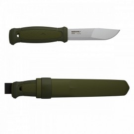 Нож Morakniv Kansbol, нержавеющая сталь, прорезиненная ручка, цвет зеленый+ножны