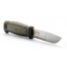 Нож Morakniv Kansbol, нержавеющая сталь, прорезиненная ручка, цвет зеленый+ножны