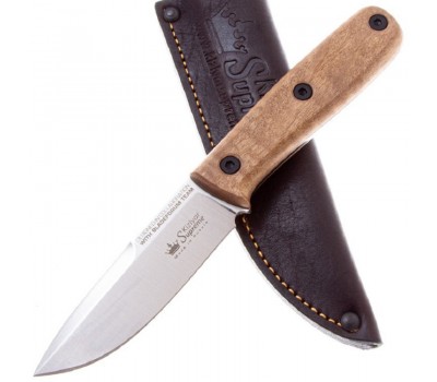 Нож Кизляр Colada (дерево) AUS-10, Stonewash, кожанные ножны