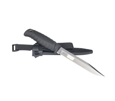 Нож Кизляр Таран AUS-8 Серый Stonewash Эластрон Черный (015305)