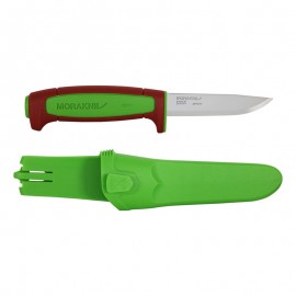 Нож Morakniv Basic 511 лимит 2024 углерод сталь, пласт. ручка терракотовая зеленая вставка 14281