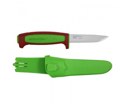 Нож Morakniv Basic 511 лимит 2024 углерод сталь, пласт. ручка терракотовая зеленая вставка 14281
