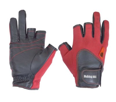 Перчатка спиннингиста Fishing ROI WK-11 red L (c 2 пальц.)