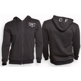 Худи флисовый CRAZY FISH cotton black - L