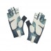 Перчатки для рыбалки летние Aquatic UPF50+ (цвет: pike camo blue, размер L/XL)
