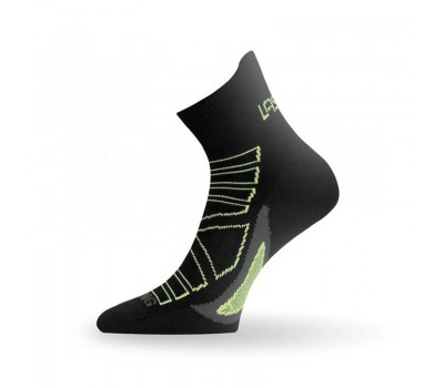 Носки Lasting RPC 906 microfiber+polypropylene черный с серой подошвой и зеленой полоской L (42-45)