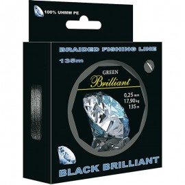 Шнур плетеный Aqua Black Brilliant 0.08m 135m
