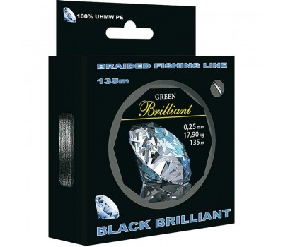 Шнур плетеный Aqua Black Brilliant 0.08m 135m