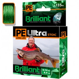 Плетеный шнур PE Ultra Brilliant Stoic Ultra Green 135 m 0.14 mm