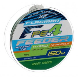 Шнур Flagman PE Hybrid F4 Feeder 150m MossGreen 0,16mm. Max8,5kg