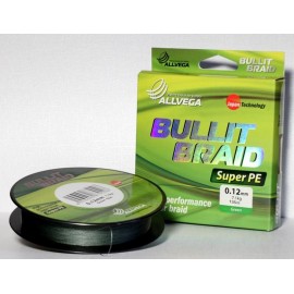 Шнур плетёный ALLVEGA Bullit Braid 135м тёмно-зелёный 0,10мм (5,5кг)
