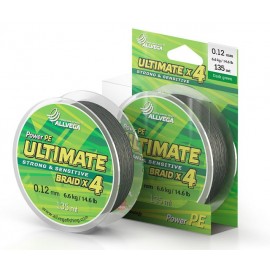 Шнур плетёный ALLVEGA Ultimate 135м тёмно-зелёный 0,10мм (5,1кг)