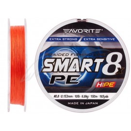 Шнур Favorite Smart PE 8x 150м (red orange) #0.8/0.153mm ...