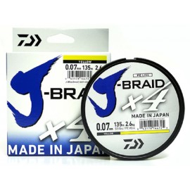 Шнур Daiwa J-Braid X4E 0,17mm 135m Yellow