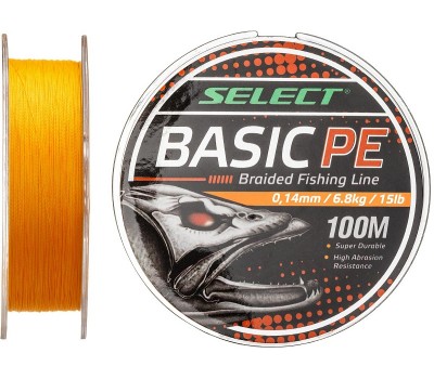 Шнур Select Basic PE 100m (оранж.) 0.10mm 10LB/4.8kg