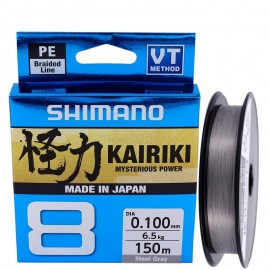 Шнур Shimano Kairiki 8 PE (Steel Gray) 150m 0.06mm 5.3kg