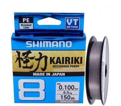 Шнур Shimano Kairiki 8 PE (Steel Gray) 150m 0.06mm 5.3kg