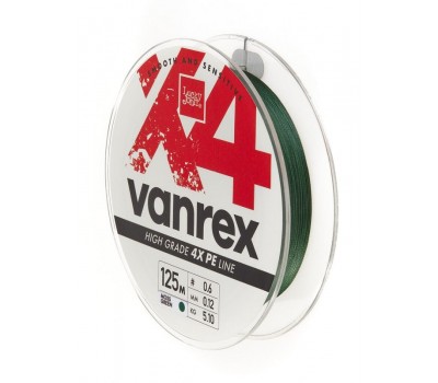 Леска плет. Lucky John Vanrex х4 BRAID Moss Green 125/012