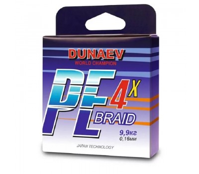 Шнур DUNAEV BRAID PE X4 150m 0.16мм