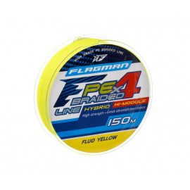 FLAGMAN Шнур PE Hybrid F4 150м Fluo Yellow 0,23мм 11,4кг ...
