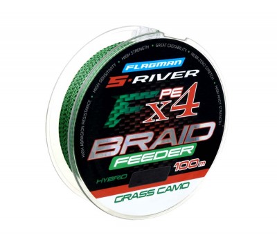 Шнур Flagman S-River Feeder Braid X4 100м 0.20мм