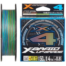 Шнур YGK X-Braid Upgrade X4 (3 colored) 150m #0.6/0.128mm 12lb/5.4kg