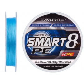 Шнур Favorite Smart PE 8x 150м (sky blue) #1/0.171mm 12lb...