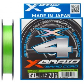 Шнур YGK X-Braid Braid Cord X4 150m #0.6/0.128mm 12lb/5.4kg