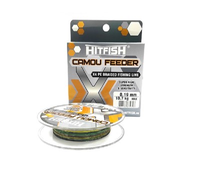 Плетеный шнур HITFISH X4 CAMOU FEEDER d.0.15мм 7.2 kg 150m Camou color