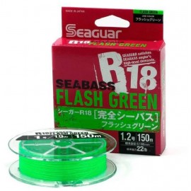 Плетеный шнур Seaguar R-18 Kanzen Seabass Flash Green X8 0.8 150м