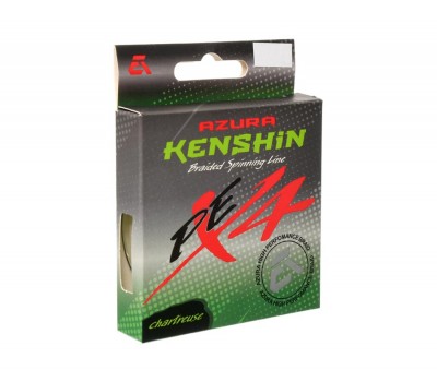 AZURA Шнур плетеный Kenshin PE X4 150м Chartreuse 0,104мм 2,7кг 6lb