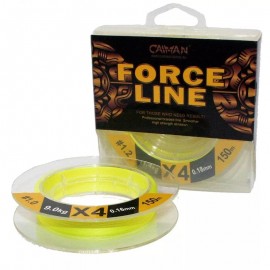 Шнур Caiman Force Line 150м 0,12мм #0.6 жёлтый 185510