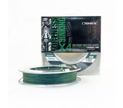 Шнур Caiman Fortness sinking 4PE 0,10 мм150 м Dark Green 215515