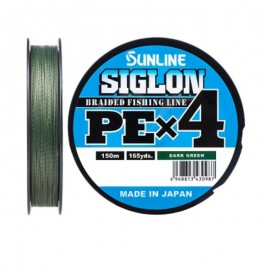 Шнур Sunlline SIGLON PE X4 (dark green) 150 m #3.0 (50 lb, 22.0kg)