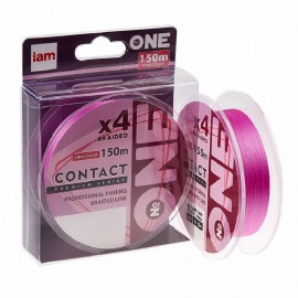 Плетеный шнур №ONE CONTACT Х4-150 (pink) 0.3PE