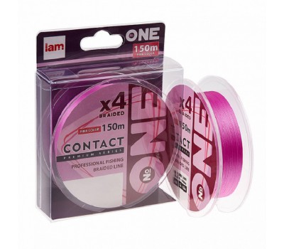 Плетеный шнур №ONE CONTACT Х4-150 (pink) 0.4PE