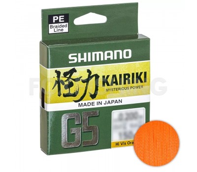 Плетеный шнур Kairiki G5 150m 0.13mm 4.1kg Orange