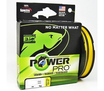 Плетеный шнур PowerPro  135m 0.08mm 4kg Hi-Vis Yellow