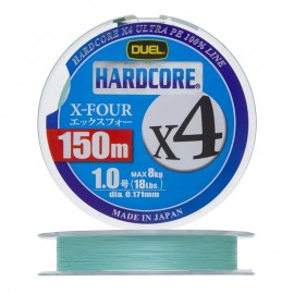 Шнур Duel PE Hardcore X4 150m MilkyGreen №1.5 (0.209mm) 10.0kg