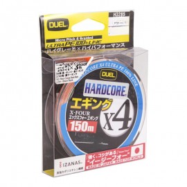 Шнур Duel PE Hardcore X4 Eging 150m 3Color №0.6 (0.132mm) 5.4kg