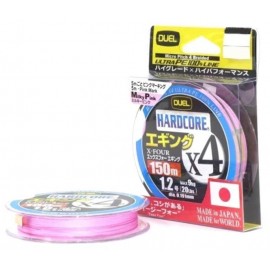 Шнур Duel PE Hardcore X4 Eging 150m MilkyPink №0.8 (0.153mm) 6.4kg