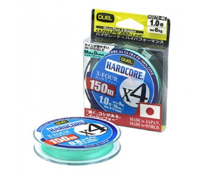 Шнур Duel PE Hardcore X4 150m MilkyGreen №0.6 (0.132mm) 5.4kg