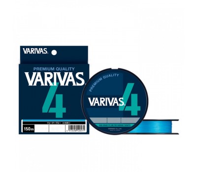 Шнур плетенный VARIVAS 4 Water Blue #1.0 8.15kg 150m Blue