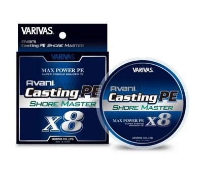 Шнур плетенный VARIVAS Casting PE Max Power X8 Shore Master 200m 0.6 (0.128мм)